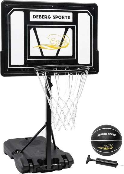 DEBERG SWIMMING POOL BASKETBALL HOOP SET HEIGHT-ADJUSTABLE PORTABLE POOL BASKETBALL HOOP POOLSIDE WI