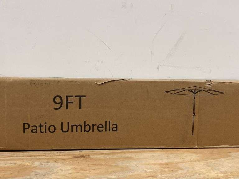 SIMPLE DELUXE 9' PATIO UMBRELLA OUTDOOR TABLE MARKET YARD UMBRELLA WITH PUSH BUTTON TILT/CRANK