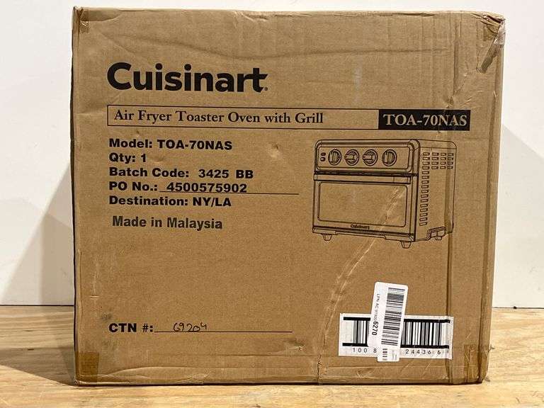 CUISINART AIR FRYER TOASTER OVEN, 1800W, 8-IN-1 WITH AIR FRY, CONVECTION, BROIL & WARM, 0.6 CUBIC FE