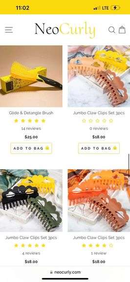 NEO CURLY GLIDE & DETANGLE BRUSH BRAND NEW RETAIL $25 EA
