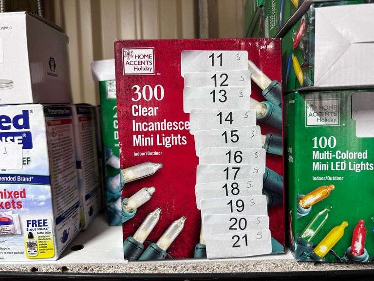 Christmas lights retail varies from $10-$50