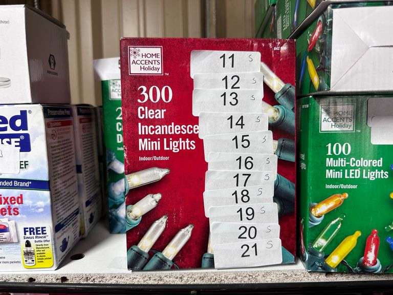 Christmas lights retail varies from $10-$50