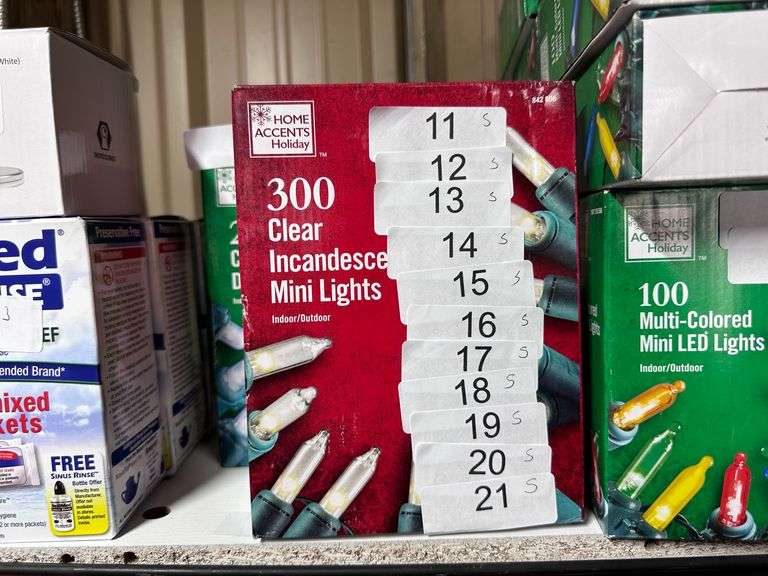 Christmas lights retail varies from $10-$50