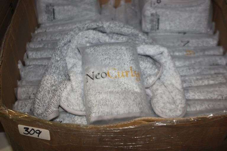 NEO CURLY SUPER ABSORBENT MICROFIBER 24" X 12" GREY HEAD WRAP BRAND NEW IN PACK RETAIL $25 EA