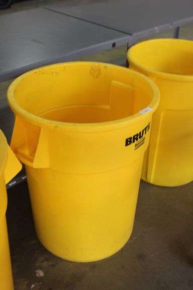 RUBBERMAID COMMERCIAL  YELLOW 55-GAL WASTE CONTAINER