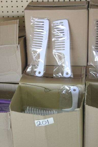 NEO CURLY WHITE WIDE TOOTH DETANGLE & STYLE COMB BRAND NEW IN PACK RETAIL $14  EA. SOLD PER 56 PACK