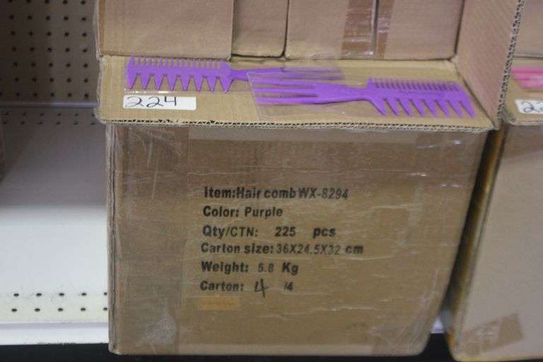 NEO CURLY PURPLE SECTION & STYLE TRIO COMB ALL NEW RETAIL $10 EA. SOLD PER PACK OF 56