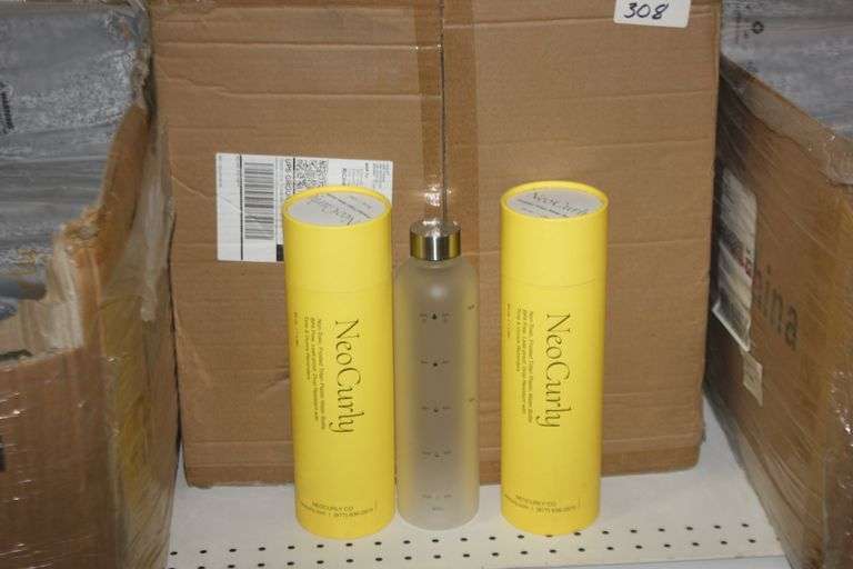 NEO CURLY NON-TOXIC CLEAR FROSTED TRITAN PLASTIC MOTIVATIONAL WATER BOTTLE 24FL OZ BRAND NEW RETAIL $35 EA