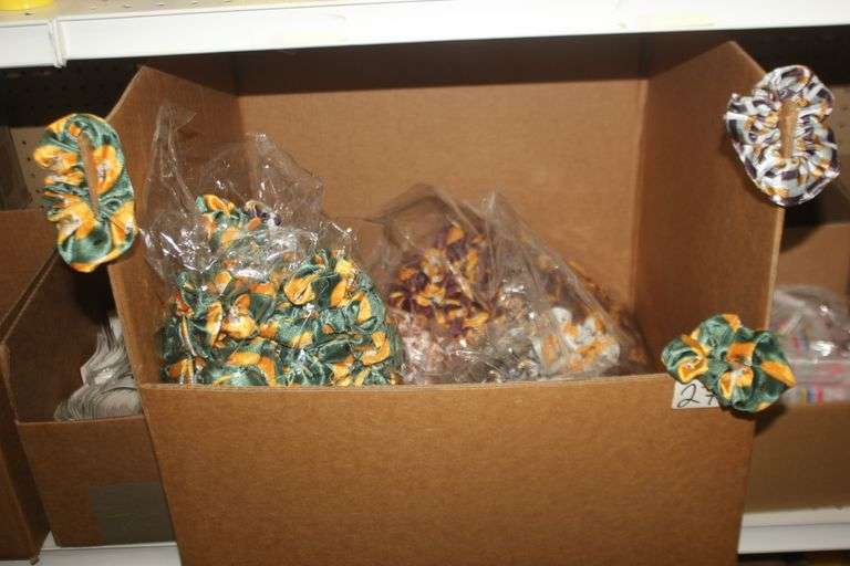 VARIOUS COLOR NEW SATIN SCRUNCHIES SOLD PER BAG OF APROX 30
