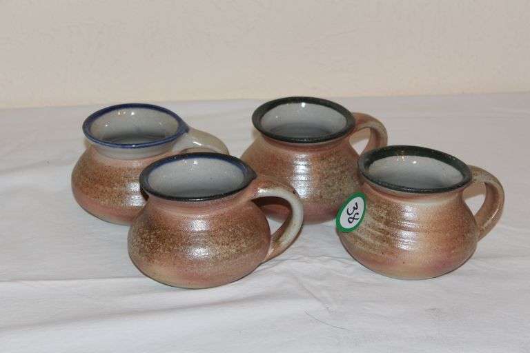 1996 HAND CRAFTED & SIGNED CERAMIC MUGS