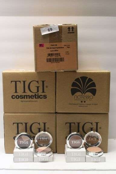 TIGI COSMETICS MAKEUP INCLUDING HIGH DENSITY QUAD EYESHADOW - LOVE AFFAIR 764158, AND 764066 BRONZER IN GORGEOUS COLOR .37OZ
