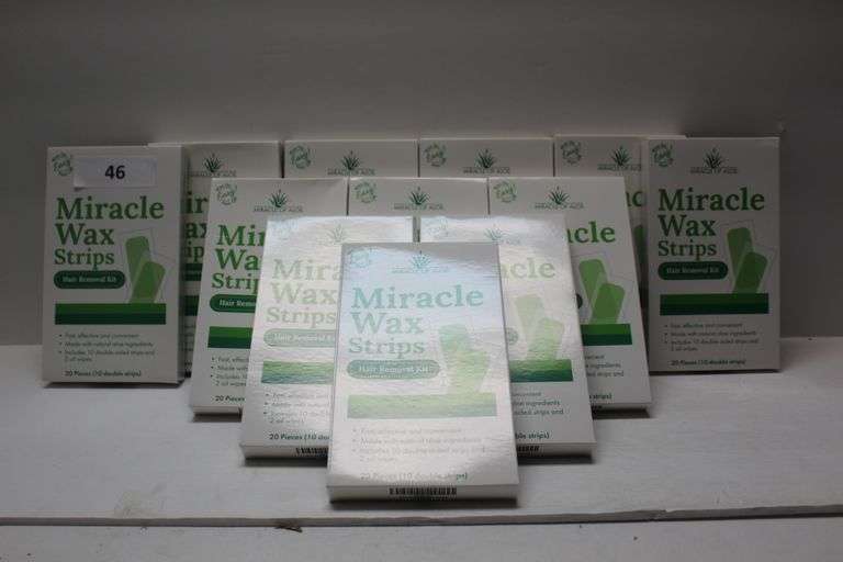 MIRACLE OF ALOE MIRACLE WAX STRIPS HAIR REMOVAL KIT WITH 20 PIECES (10 DOUBLE STRIPS) 85332131  SIZE 1 NPS025