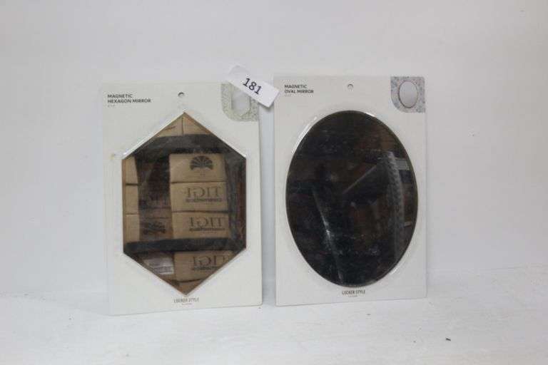 UBRANDS MAGNETIC HEXAGON LOCKER MIRROR 9"x6"