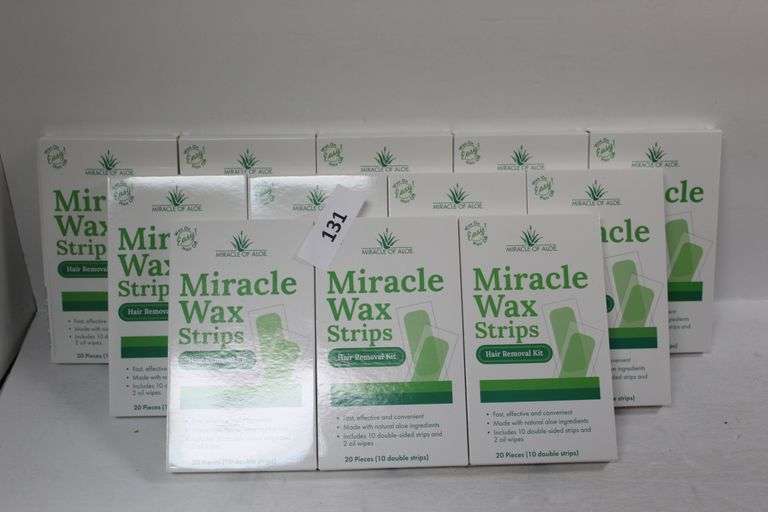 MIRACLE OF ALOE MIRACLE WAX STRIPS HAIR REMOVAL KIT WITH 20 PIECES (10 DOUBLE STRIPS) 85332131  SIZE 1 NPS025