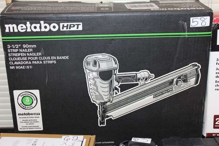 HITACHI METABO HPT 3-1/2" 90mm STRIP NAILER ITEM 11661100
