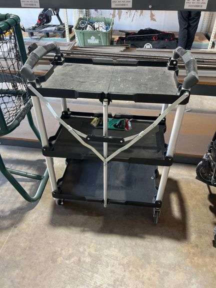 OLYMPIA 3-TIER ROLLING CART APROX 26" x 15" x 32"