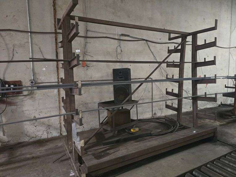 SOLID METAL MATERIAL STAND 7-TIER APROX 10'1" x 5'1" x 8'10"