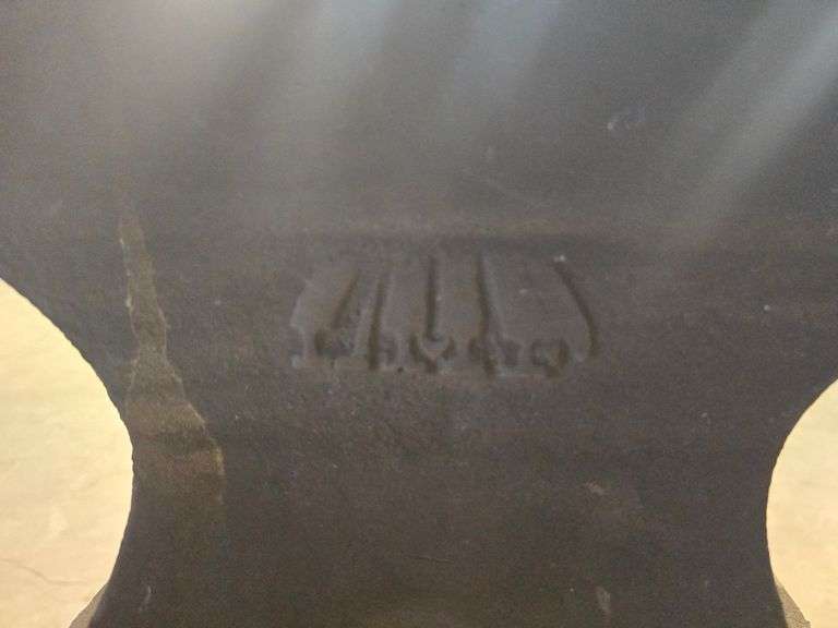 HEAVY DUTY ANVIL MOUNTED ONTO FRAME ;   ANVIL APROX DIM. 27"x4.5"x11" - TOTAL APROX DIM. 21"x18"x32.5"