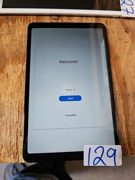 SAMSUNG AT&T GALAXY TAB A ANDROID TABLET POWERS ON RESET AND READY FOR NEW USER