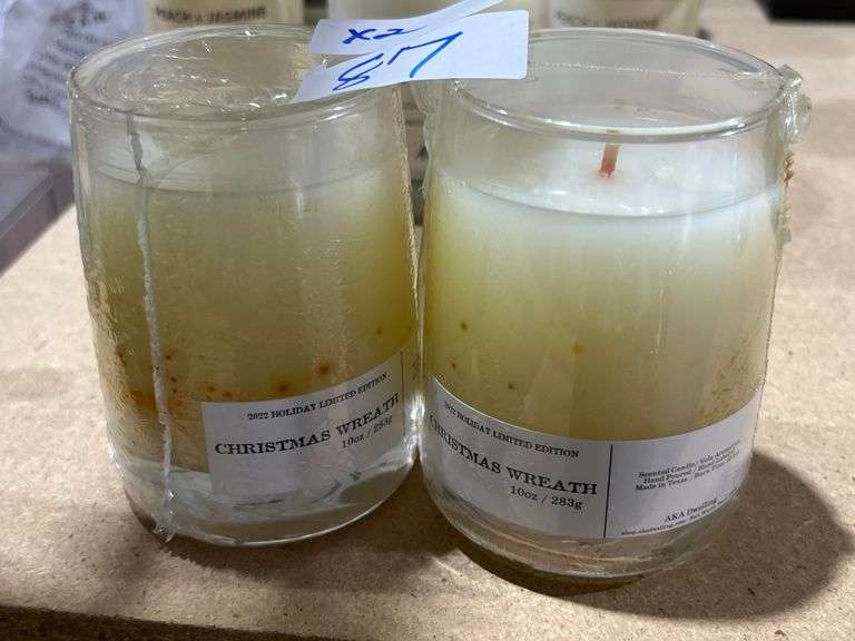 AKA DWELLING CHRISTMAS WREATH 10OZ SCENTED CANDLE HAND POURED IN TEXAS