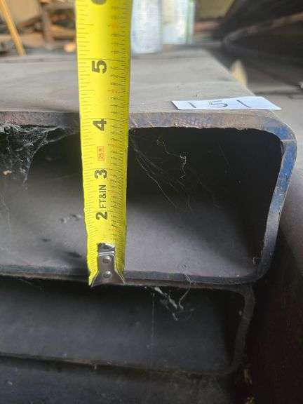 SQUARE RECTANGLE TUBE STEEL STOCK APROX 20" x 4" x 25'