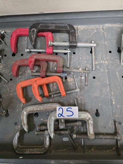 ADJUSTABLE C-CLAMPS RANGING IN SIZES 1.5"-3"