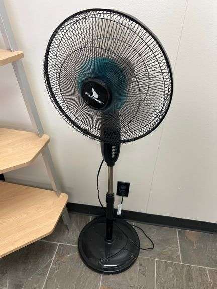POLAR-AIRE OSCILLATING STANDING FAN WITH  ADJUSTABLE SPEED & HEIGHT