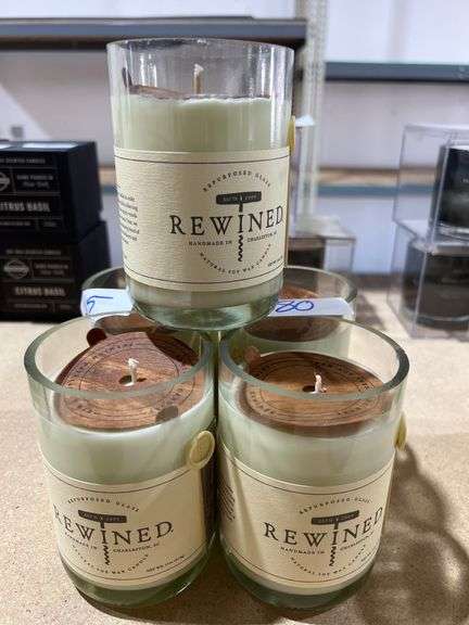REWINED HANDMADE NATURAL SOY WAX CANDLES 11OZ ROSE SCENT