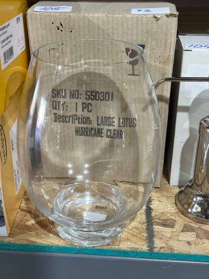 TAG LARGE HURRICANE CLEAR GLASS VASE 550301