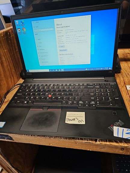 LENOVO THINKPAD E590 LAPTOP WITH CORE i5 8TH GEN INTEL, POWERS ON WITH PASSWORD INCLD.