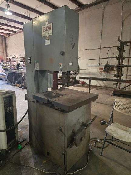 DAKE PARMA TRADE MASTER INDUSTRIAL VERTICAL BAND SAW 330A 240V WITH BREAKER BOX *hard wired requires disconnect