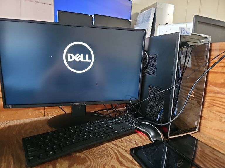DELL INSPIRON COMPUTER CORE i5 9th GEN WITH SCEPTRE MONITOR, BOTH WITH POWER CABLE, VGA CABLE, USB MOUSE & KEYBOARD ALL INCLD.