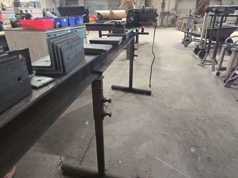 BLACKSMITHING ELECTRIC WROUGHT IRON FORMING MACHINE CUSTOM MADE APROX 9'L x 2' base W x 45"