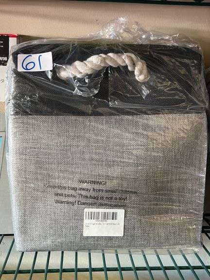 BLACK & GREY FABRIC ORGANIZERS 7"L x 8"W x8.3"H