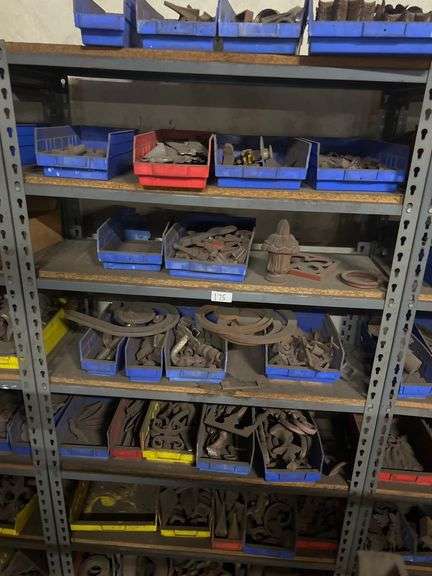 SOLID IRON CUSTOM MADE FENCING DÉCOR / HARDWARE / ACCESSORIES WITH MULTIPLE PCS PER BIN **bins & shelves not included** SOLD PER BIN LOT