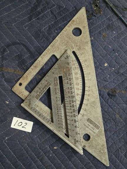 METAL SQUARES INCLUDING STANLEY 46-052 & JOHNSON