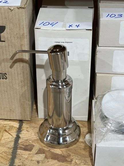 HARMAN VINTAGE CHROME SOAP DISPENSER 240474 APROX 9"H