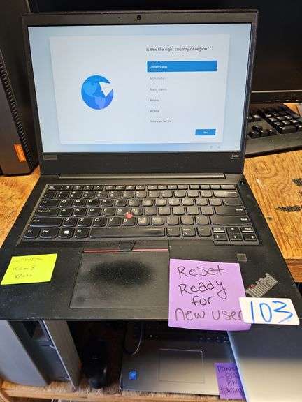 LENOVO THINKPAD E480 LAPTOP WITH CORE i5 GEN 8 INTEL, POWERS ON RESET AND READY FOR NEW USER **COMES WITH CHARGER!!