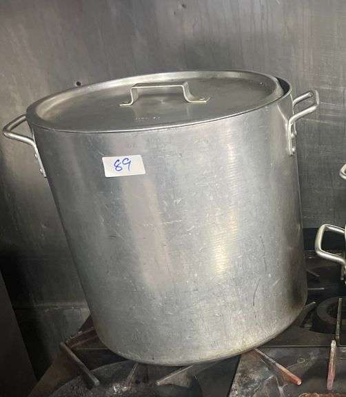 WINCO NSF STAINLESS STEEL 40L LARGE PAN WITH LID