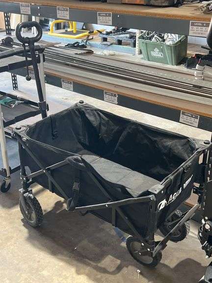 ACADEMY BLACK FABRIC TOUGH CART APROX 31"x19"x2' BASKET