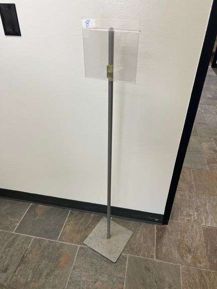 CLEAR SMALL SIGN DISPLAY RACK FOR SIGNS 8"x6.5" APROX 50"H