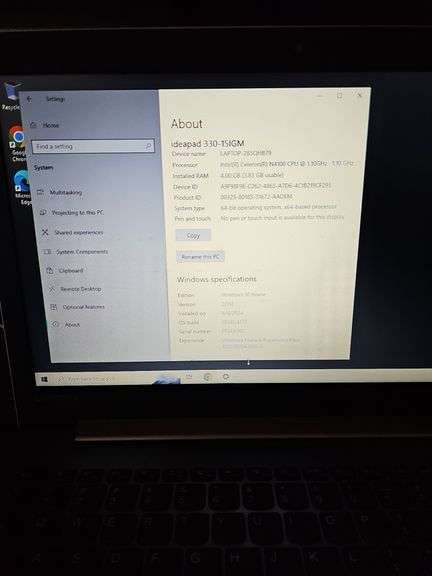 LENOVO IDEAPAD 330 LAPTOP WITH INTEL MODEL 330-15IGM