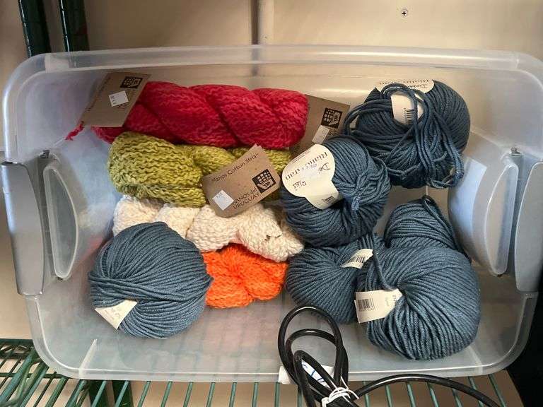 KNITTING WOOL INCLUDING DEBBIE BLISS RIALTON ARAN 100% MERINO WOOL ; AND MANOS COTTON STRIA DEL URUGUAY YARN IN VARIOUS COLORS ALL NEW