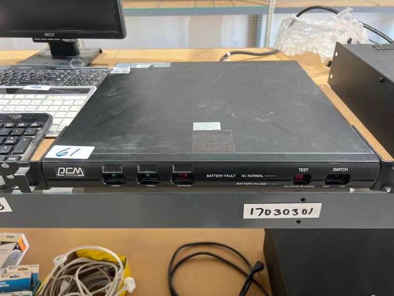 ECM POWERCOM KIN-1000AP RM SLIM BATTERY BACKUP SYSTEM WITH POWER CABLE