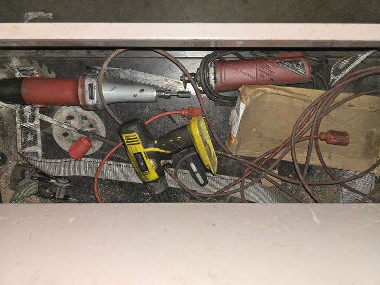 RYOBI CORDLESS DRILL , CHICAGO ELECTRIC DIE GRINDER & HIGH SPEED CUTOFF GRINDER AND OTHER HARDWARE