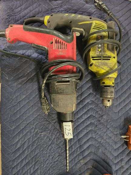 ELECTRIC HAMMER DRILLS INCLUDING MILWAUKEE 5378-02 & RYOBI D620H