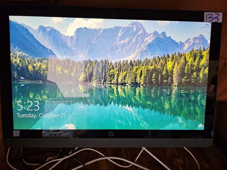 HP ALL IN ONE PC MONITOR MODEL 24-e014, USB MOUSE AND KEYBOARD INCLD. POWERS ON BUT PASSWORD PROTECTED