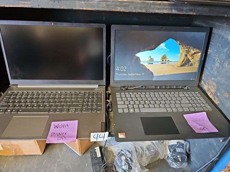 LENOVO LAPTOPS FOR REPAIR INCLUDING IDEAPAD 130-15AST MODEL 81H5 POWERS ON BUT LOCKED ; AND LENOVO THINKBOOK 15-HL MODEL 20SM WONT POWER ON