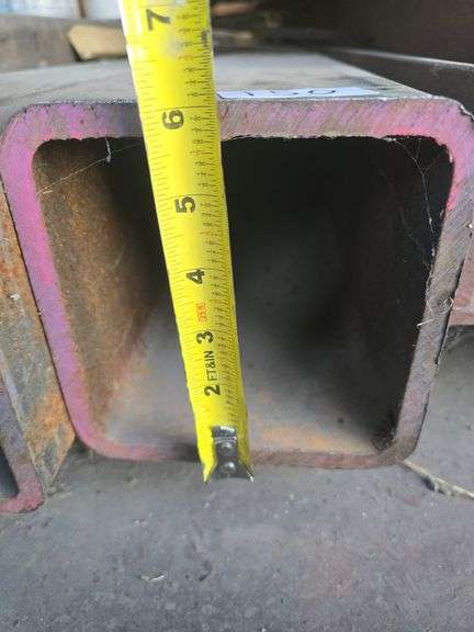 SQUARE STEEL HOLLOW STOCK APROX 6" x 25'