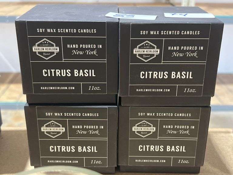 HARLEM HEIRLOOM 11OZ SOY WAX CITRUS BASIL SCENTED CANDLES HAND POURED IN NEW YORK